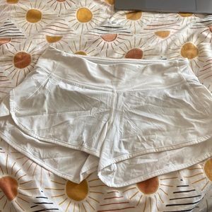 lululemon white athletic shorts